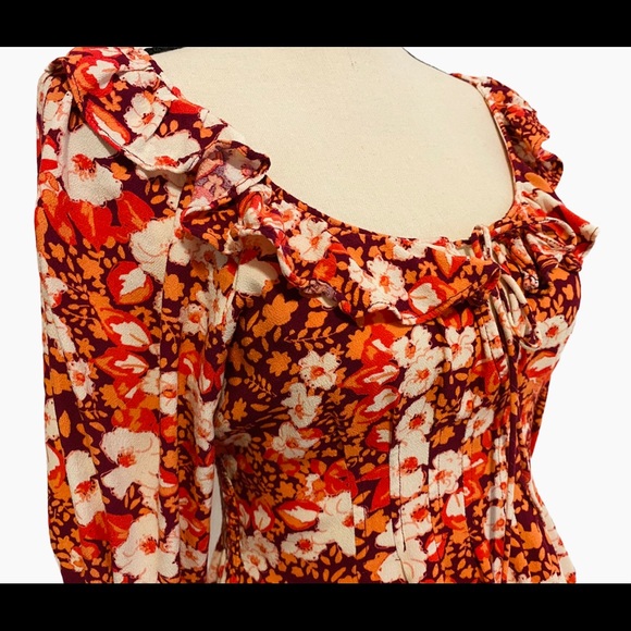 Free People Sweet Memories Blouse in Pink Floral Print - Picture 7 of 7